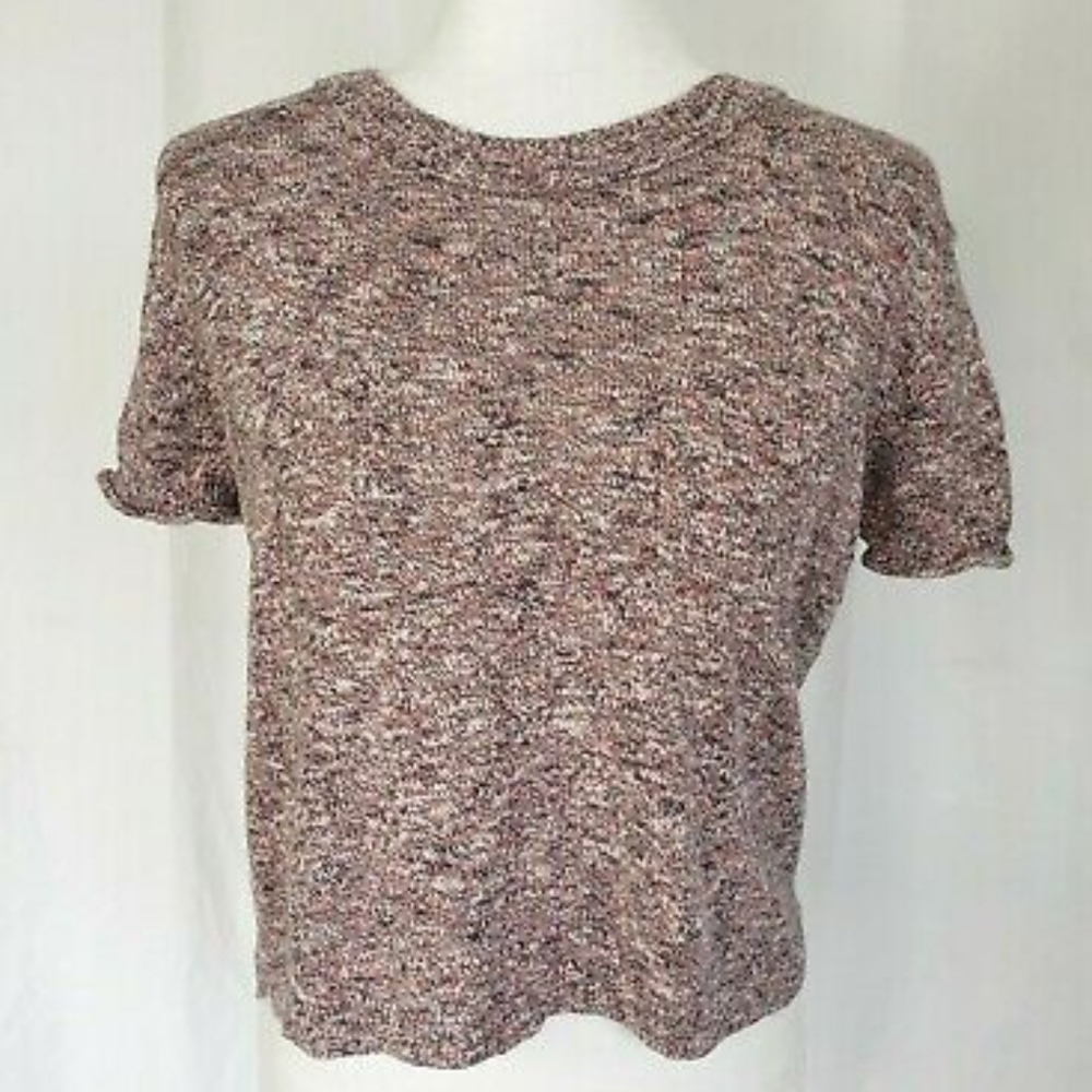Madewell Pink Pocket Tee Sweater XS Heathered - Picture 6 of 6